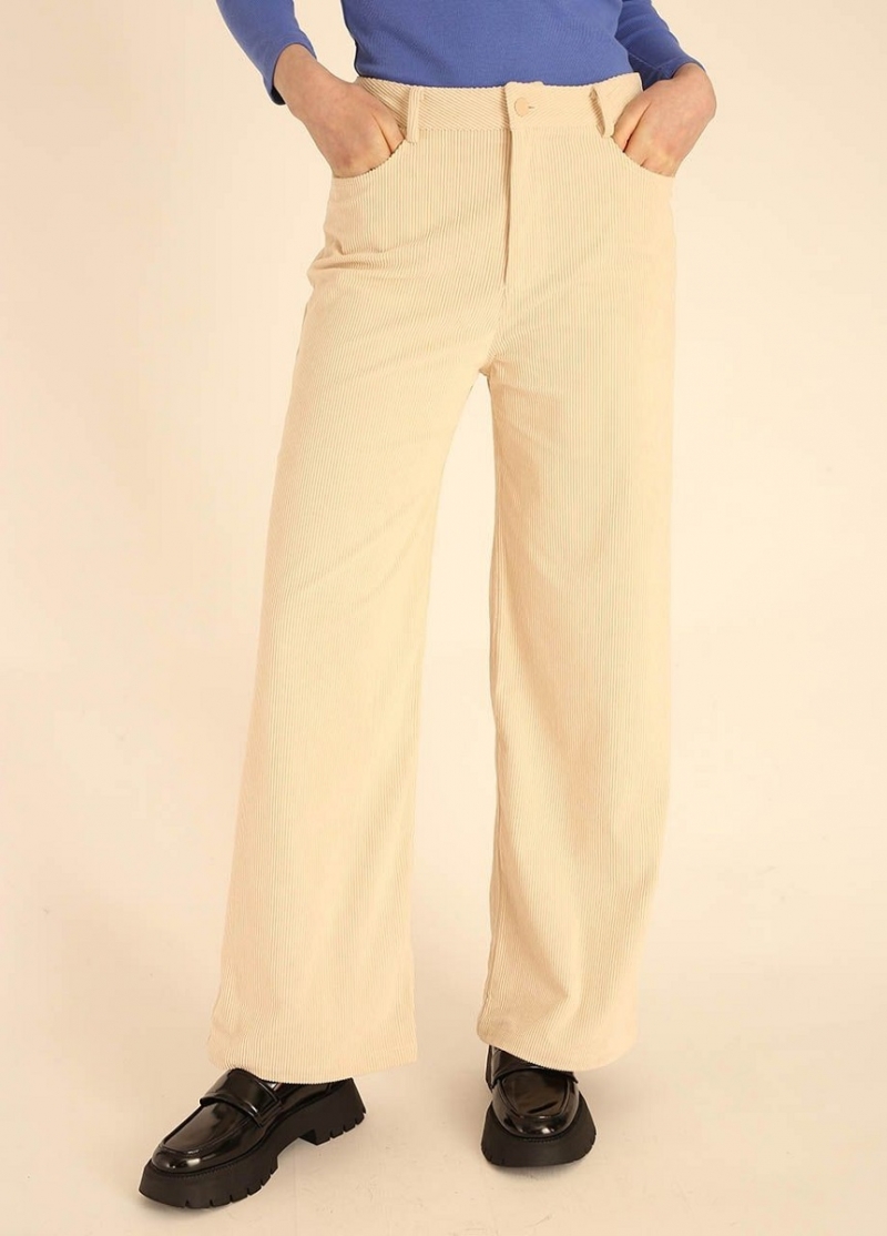 Pantalon pana online beige