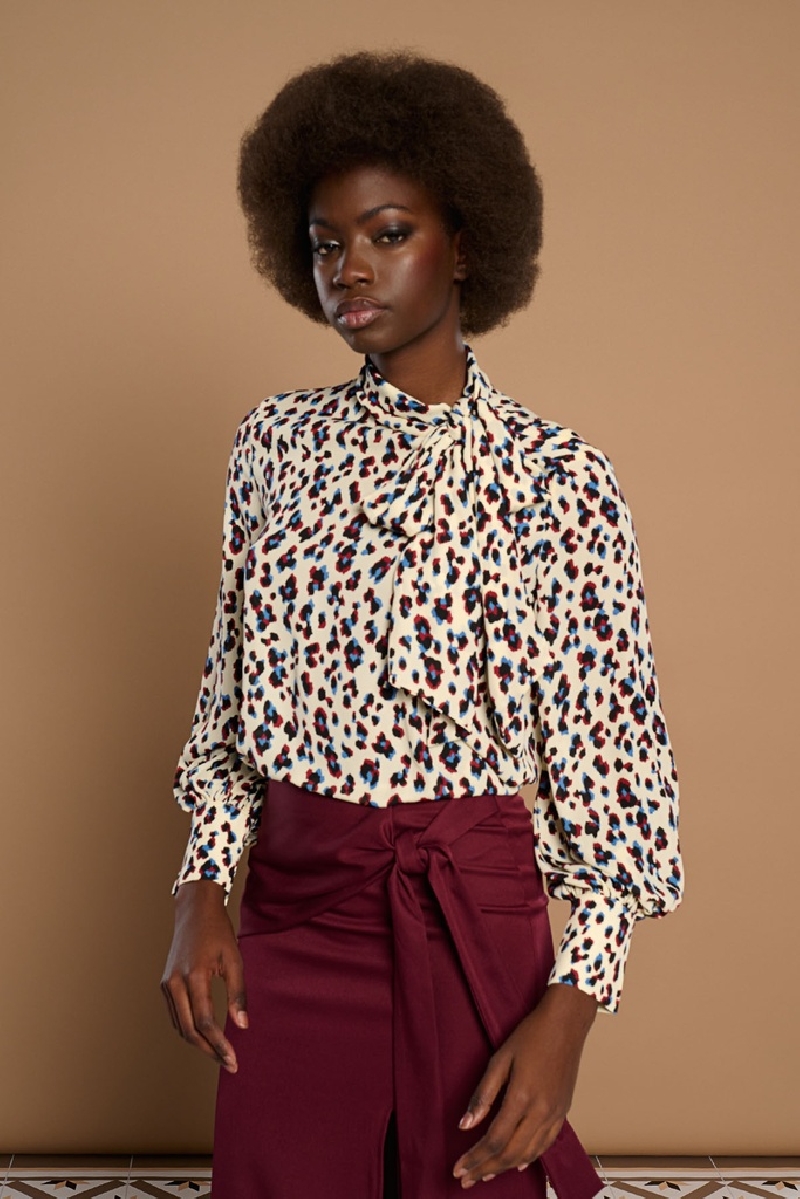 Top animal print Leontina