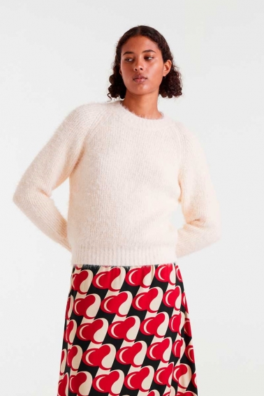 Jersey punto con textura crudo