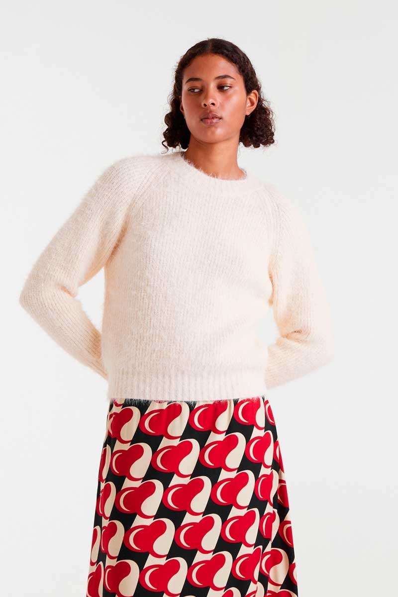 Jersey punto con textura crudo