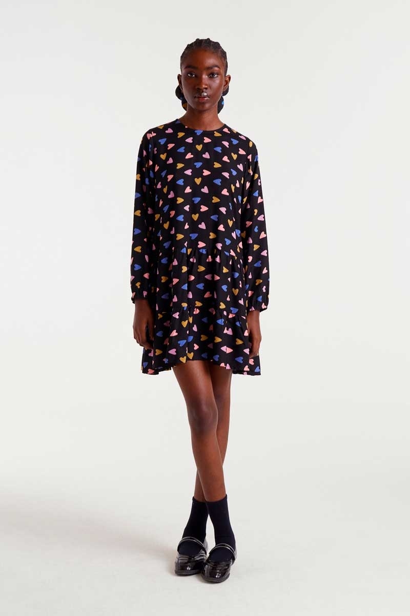 vestido corto estampado potpourri