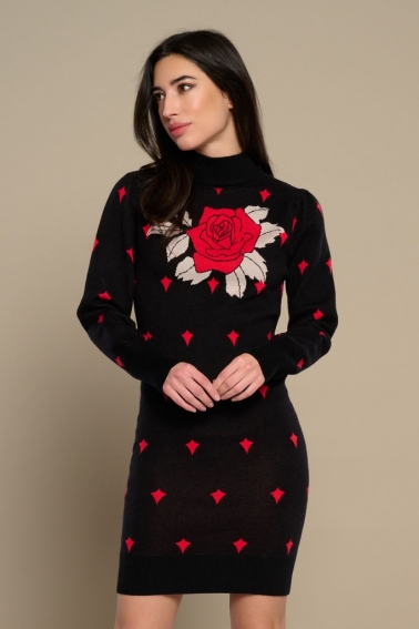 Vestido corto de punto Rose