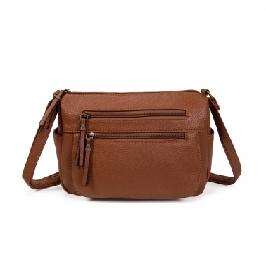 bandolera cremalleras camel