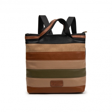 Mochila contraste de colores negro