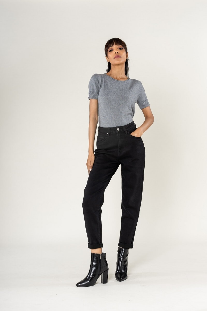 Pantalón vaquero moon fit negro