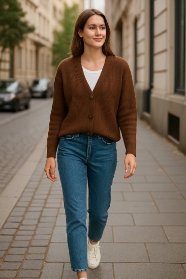 chaqueta canale marrón