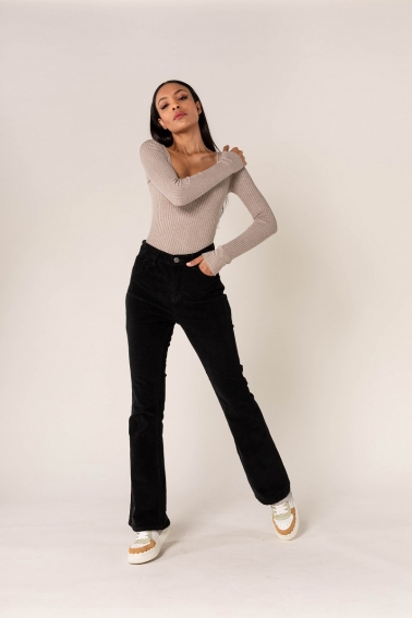 Pantalón micopana bootcut negro