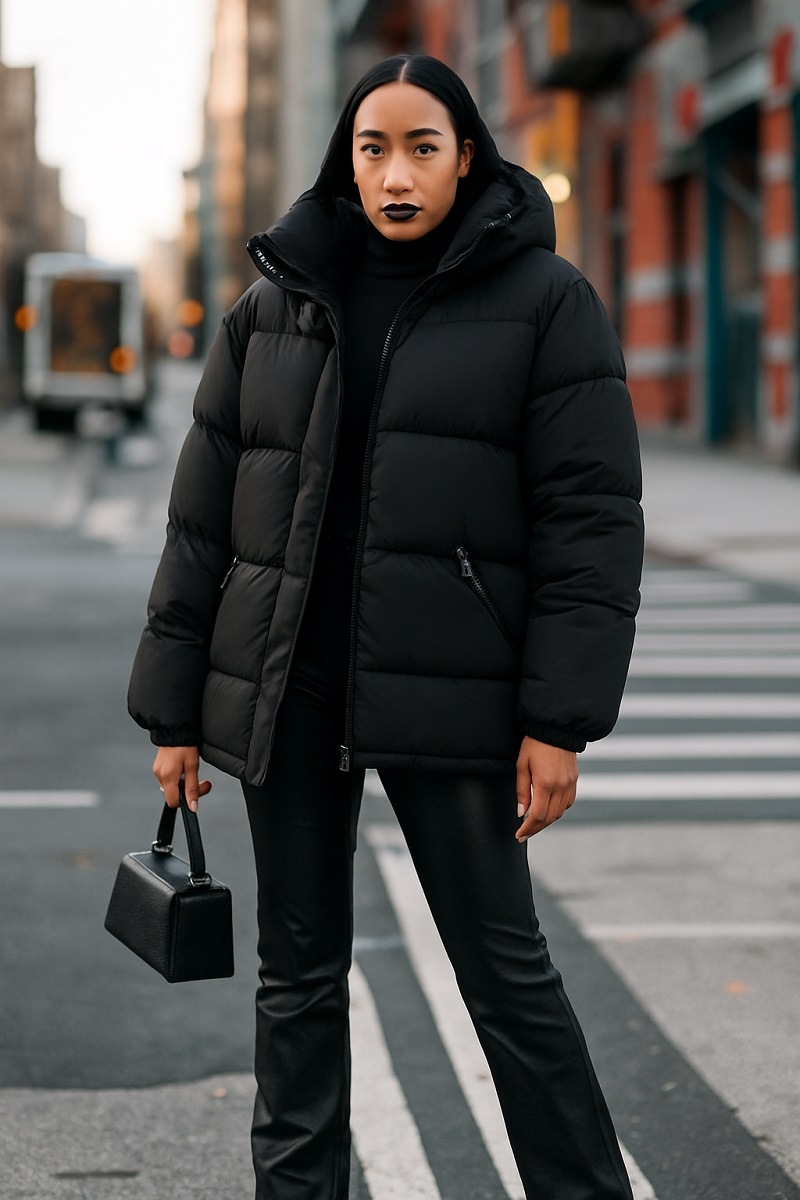 Acolchado corto negro