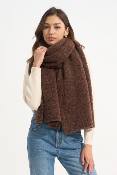 Bufanda con tejido rizado