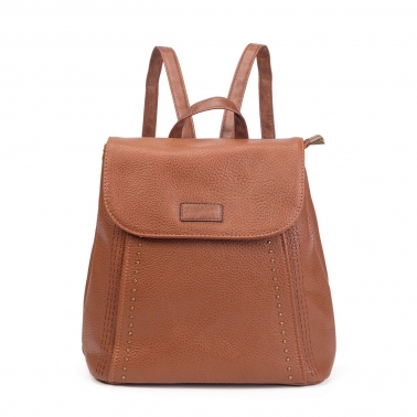 Mochila tachas marrón