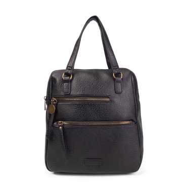 Mochila cremalleras negra