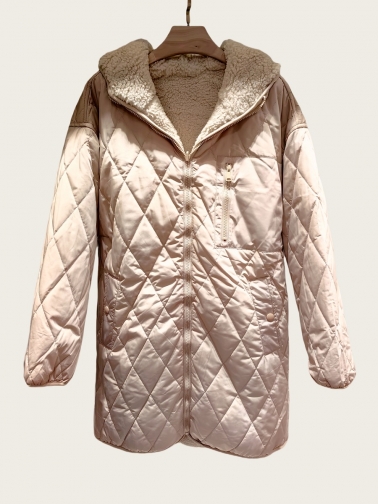 Abrigo reversible beige