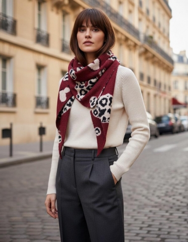 Bufanda triangular corazón colores varios