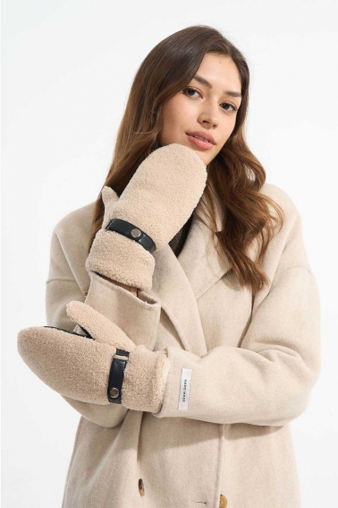 Manopla borreguito y ecopiel