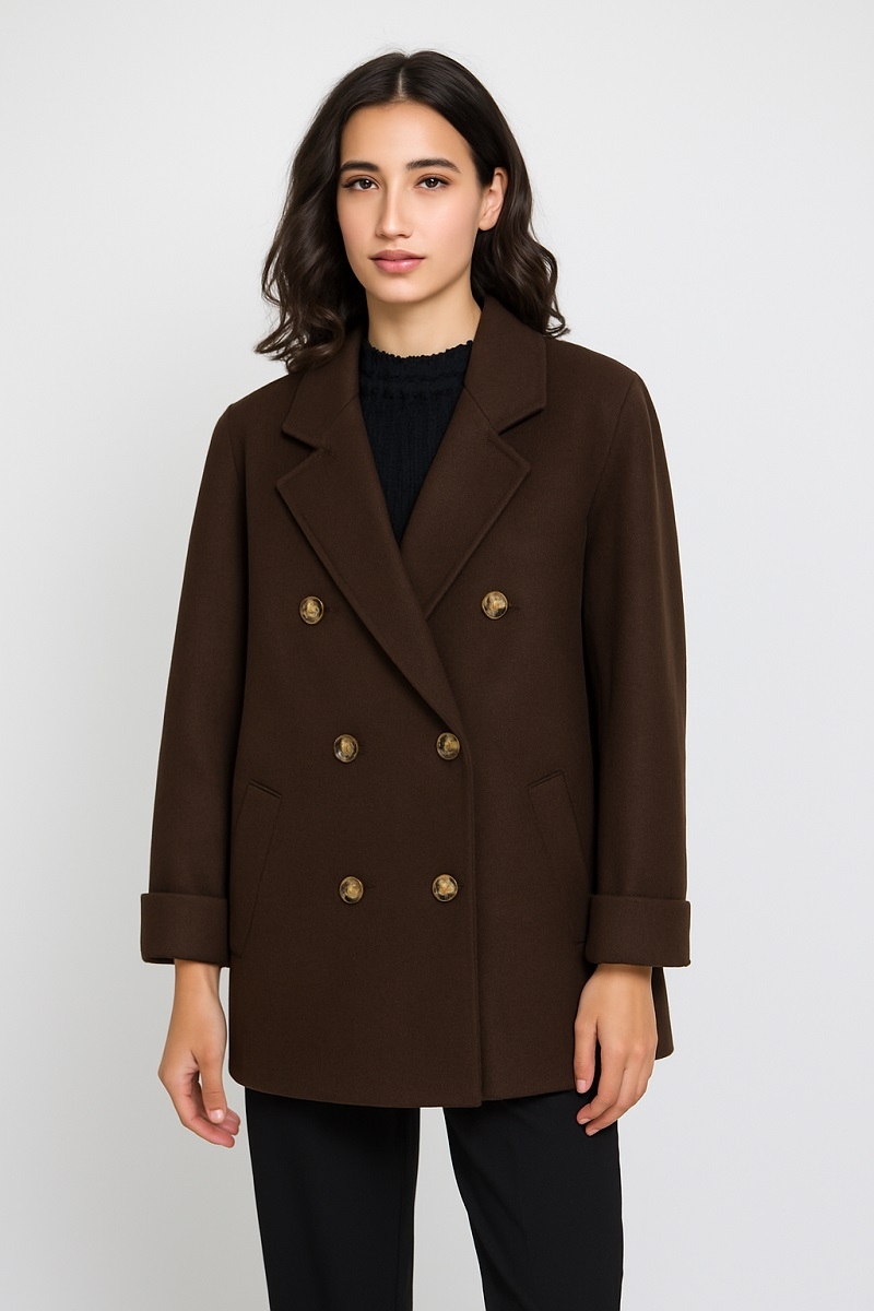 abrigo de lana chocolate