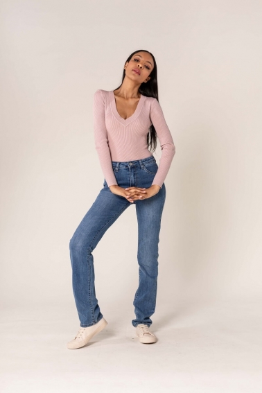 Pantalón recto vaquero azul