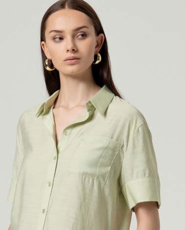 Camisa manga corta bavi verde