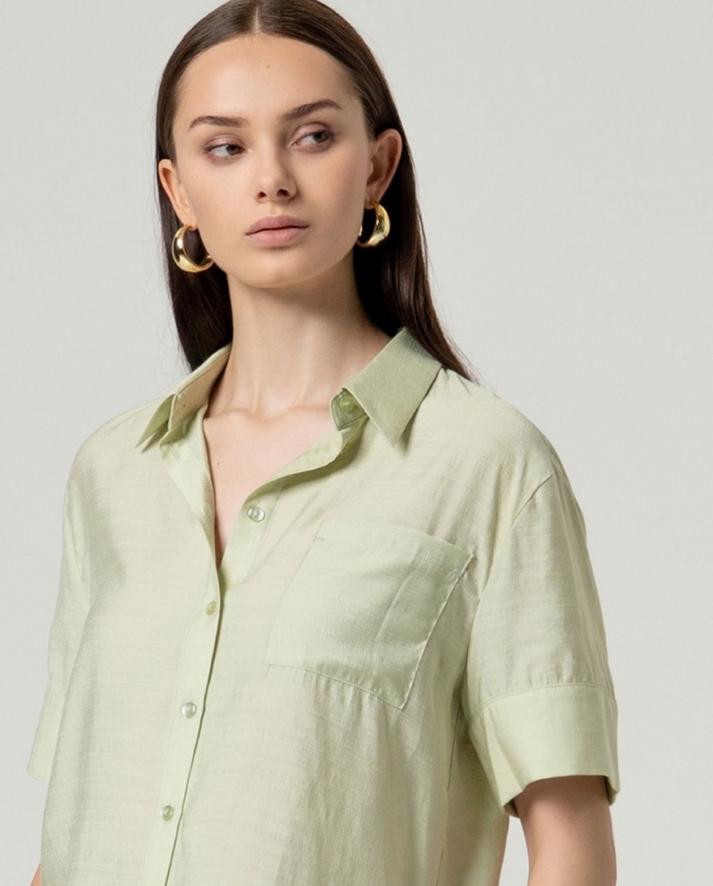 Camisa manga corta bavi verde