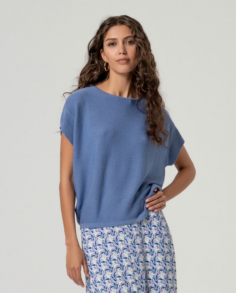 Jersey cuello barco Baso azul