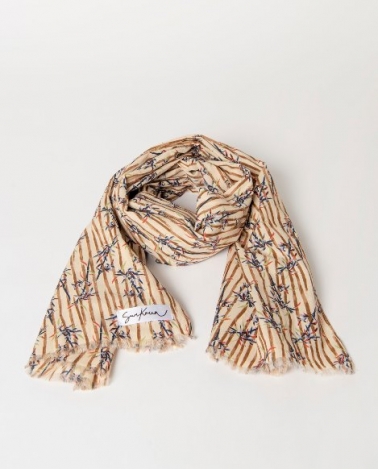 Pañuelo estampado bamboo crudo