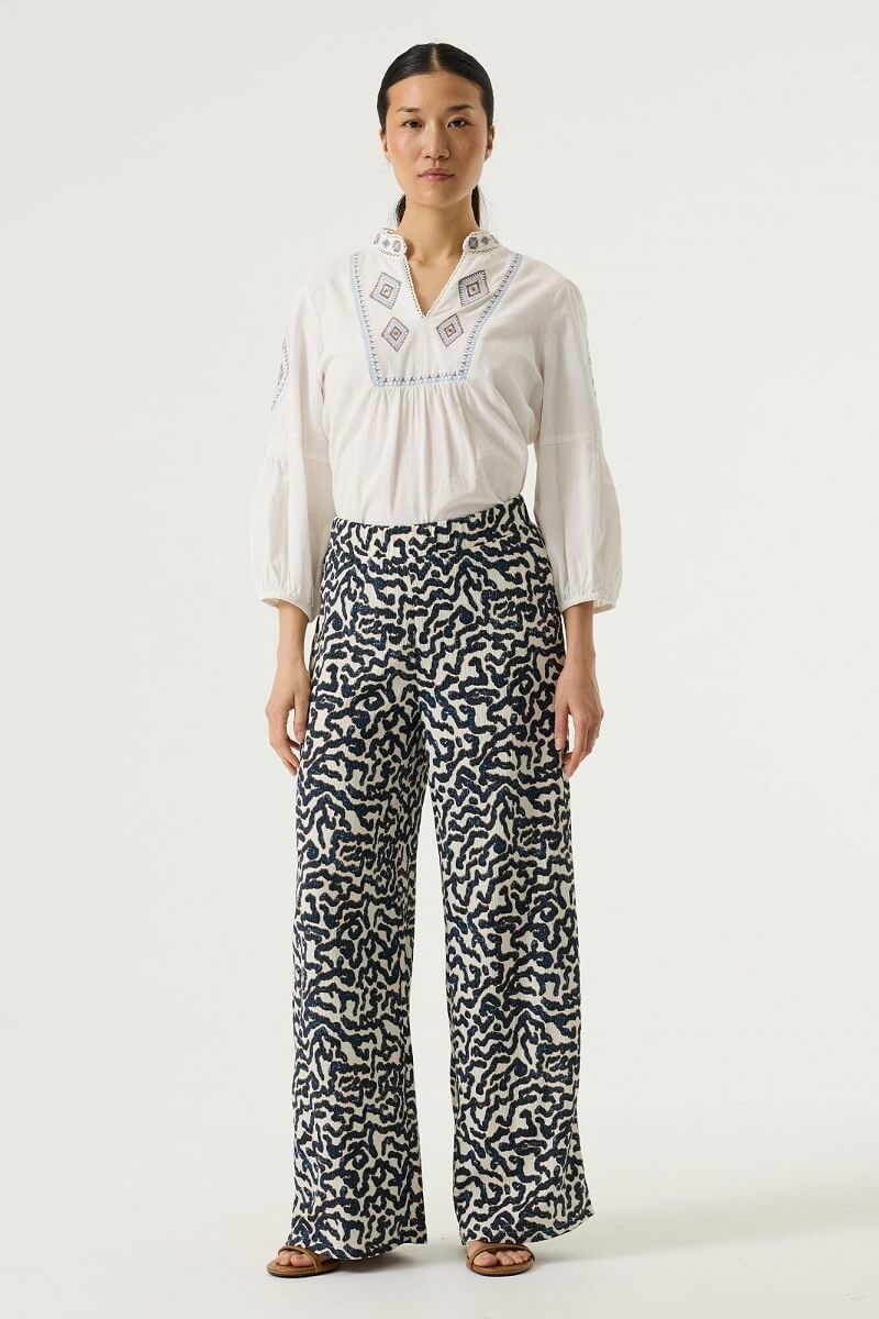 Pantalón estampado azul