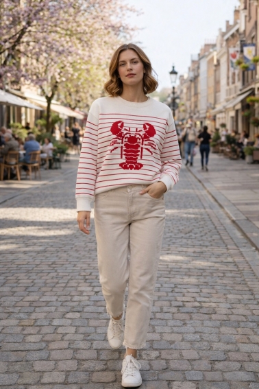 Jersey langosta rojo