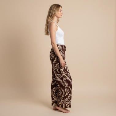 Pantalón estampado Tropic marrón