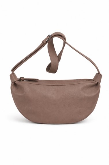 Bandolera semiluna taupe