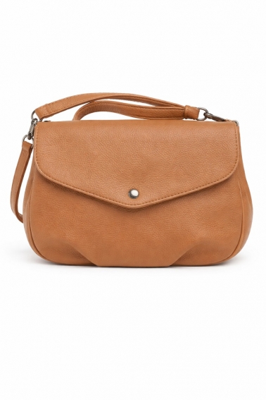 Bandolera solapa imantada camel