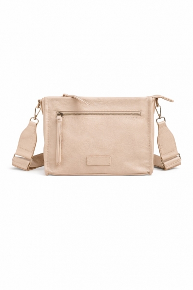 Bolso bandolera rectangular beige