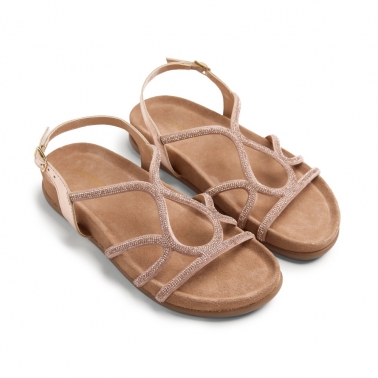 Sandalías piel pedrería Emkoani