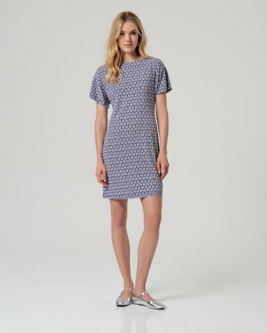 Vestido corto estamapdo azul